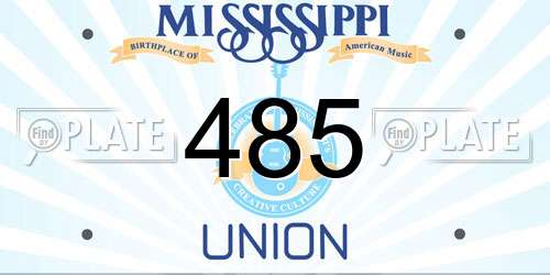 485 Mississippi License Plate