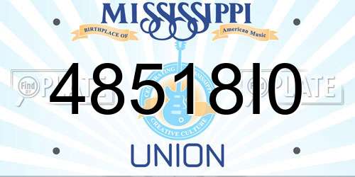 48518I0 Mississippi License Plate