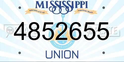 4852655 Mississippi License Plate