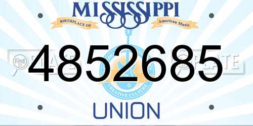 4852685 Mississippi License Plate