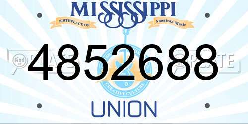 4852688 Mississippi License Plate