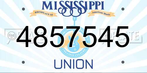4857545 Mississippi License Plate