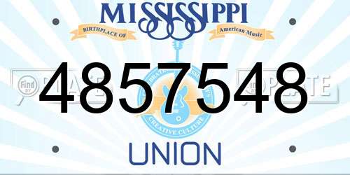 4857548 Mississippi License Plate