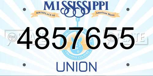 4857655 Mississippi License Plate