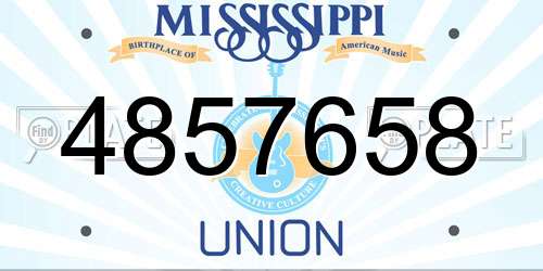 4857658 Mississippi License Plate