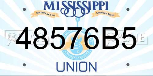 48576B5 Mississippi License Plate