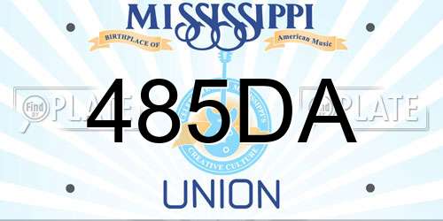 485DA Mississippi License Plate