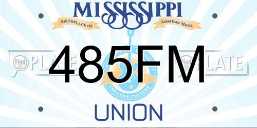 485FM Mississippi License Plate