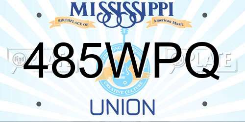 485WPQ Mississippi License Plate