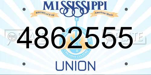 4862555 Mississippi License Plate
