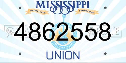 4862558 Mississippi License Plate