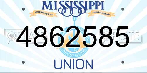 4862585 Mississippi License Plate