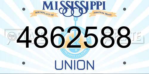 4862588 Mississippi License Plate