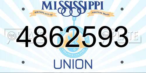 4862593 Mississippi License Plate