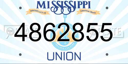4862855 Mississippi License Plate