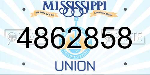 4862858 Mississippi License Plate