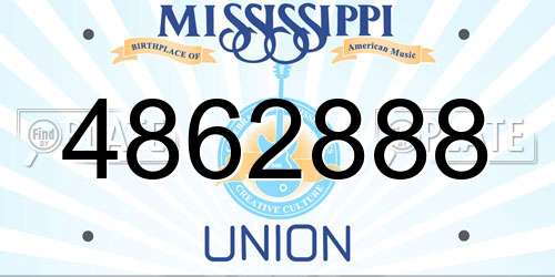 4862888 Mississippi License Plate