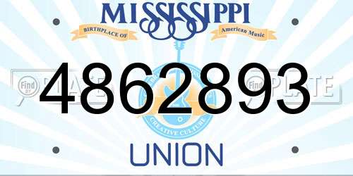 4862893 Mississippi License Plate