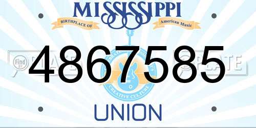 4867585 Mississippi License Plate