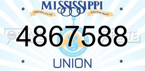 4867588 Mississippi License Plate
