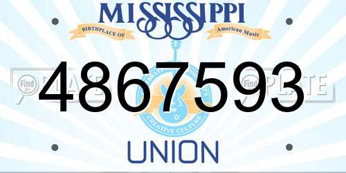 4867593 Mississippi License Plate