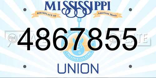 4867855 Mississippi License Plate