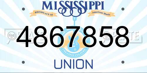 4867858 Mississippi License Plate