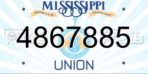 4867885 Mississippi License Plate