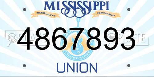 4867893 Mississippi License Plate