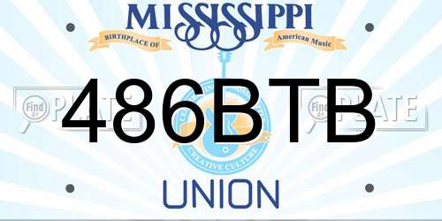 486BTB Mississippi License Plate