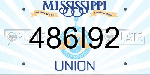 486I92 Mississippi License Plate