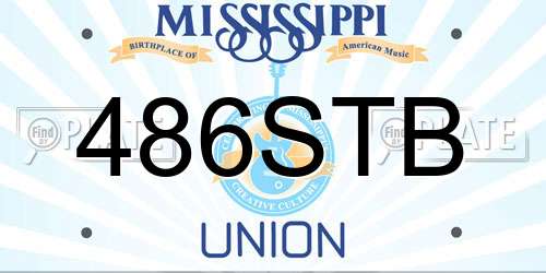 486STB Mississippi License Plate