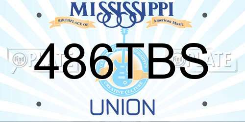 486TBS Mississippi License Plate