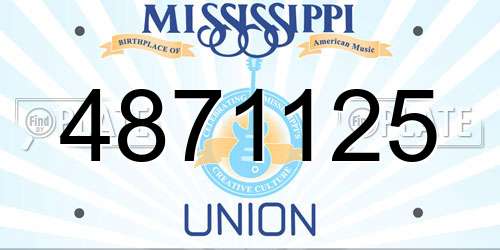 4871125 Mississippi License Plate