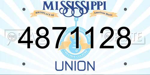 4871128 Mississippi License Plate