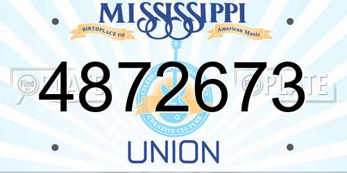 4872673 Mississippi License Plate