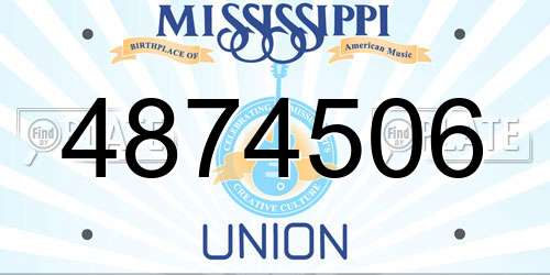 4874506 Mississippi License Plate