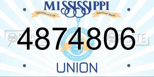 4874806 Mississippi License Plate