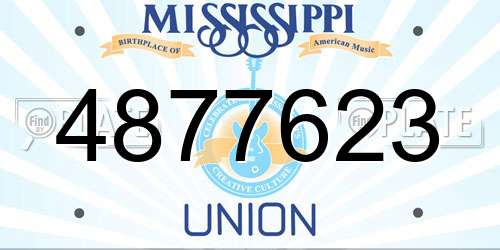 4877623 Mississippi License Plate