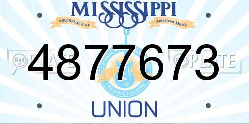 4877673 Mississippi License Plate