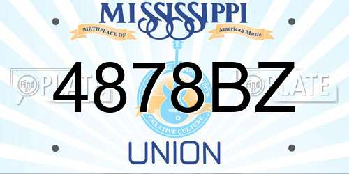 4878BZ Mississippi License Plate