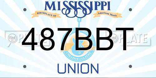 487BBT Mississippi License Plate
