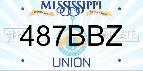 487BBZ Mississippi License Plate