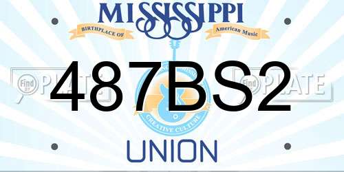 487BS2 Mississippi License Plate