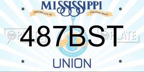 487BST Mississippi License Plate