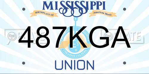 487KGA Mississippi License Plate