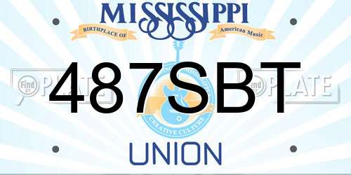 487SBT Mississippi License Plate