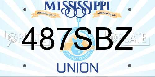 487SBZ Mississippi License Plate