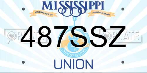 487SSZ Mississippi License Plate