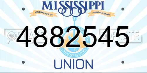 4882545 Mississippi License Plate